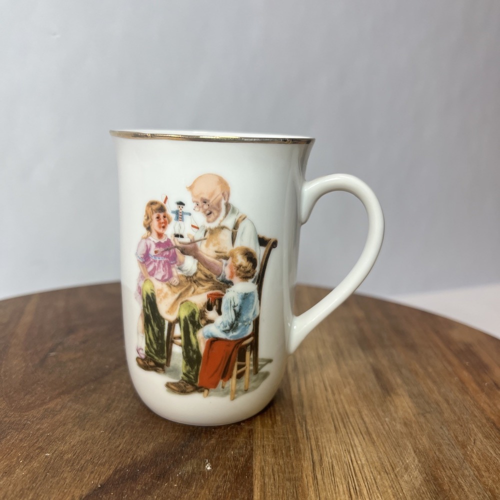 Norman Rockwell Museum The Toymaker Coffee Mug Cup‎ 1982 Vintage Collectible